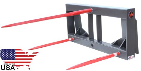 hay spear attachment for skid steer|skid steer bale spear attachment.